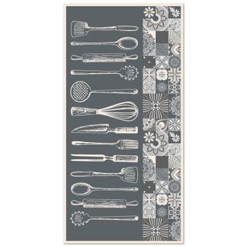 Alfombrilla De Cocina Patrones Cucharas De Madera - L 120 X A 50 X H Cm -  Marrón con Ofertas en Carrefour