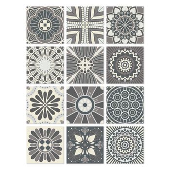 Azulejos Adhesivos Gris 100x10cm Pack De 8 Cenefas Hidráulico