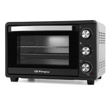 Horno de sobremesa Homcom 750W 10L con temperatura regulable y temporizador  inox 22x36,5x26 cm