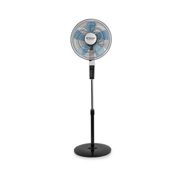 Ventilador Orbegozo Sf0642 De Pie 40cms Silent Night 60w Negro Oscilante Temporizador 5 Aspas 3 Velocidades Mando A Distancia