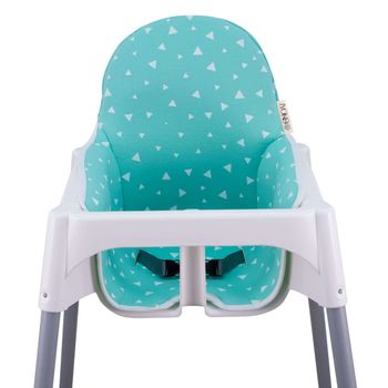 Colchoneta Compatible Con Trona Ikea Antilop Jyoko Mint Sparkles