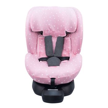 Funda elástica para silla de coche tipo huevo 0+ rosa medio liso