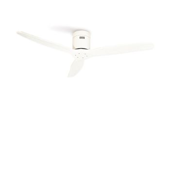 Ventilador De Techo 40w Silencioso Ø132 Cm, Blanco- Madera Oscura- Con Luz-  Wifi + Mando A Distancia, Create - Windstylance Dc con Ofertas en Carrefour