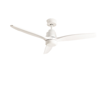 Ventilador De Techo 40w Silencioso Ø132 Cm, Blanco- Blanco- Sin Luz- Mando A Distancia, Create - Windstylance Dc