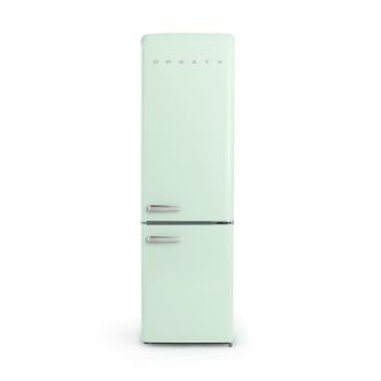 Frigorífico Retro 244l, Verde Pastel-plata, 550×615×1810 Mm, Create- Fridge Stylance