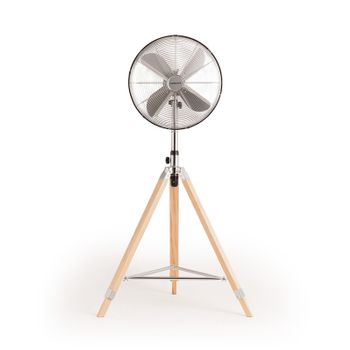 Ventilador De Pie 80w, Cromado, 70x63x135cm, Create - Air Tripod Retro