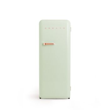 Frigorífico Retro 281l, Verde Pastel-oro Rosa, 600x600x1500 Mm, Create- Retro Fridge