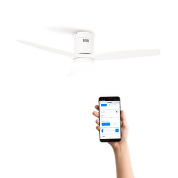 Ventilador De Techo 40w Silencioso Ø132cm, Blanco- Mimbre- Con Luz- Wifi +  Mando A Distancia, Create - Wind Rattan con Ofertas en Carrefour