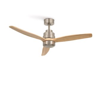 Ventilador De Techo 40w Silencioso Ø132 Cm, Blanco- Madera Natural- Sin Luz-  Wifi + Mando A Distancia, Create - Windlight Cup Dc con Ofertas en  Carrefour