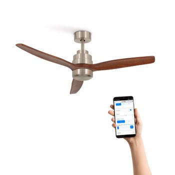 Ventilador De Techo 40w Silencioso Xl Ø152 Cm, Oro- Madera Oscura- Sin Luz-  Wifi + Mando A Distancia, Create - Wind Large Dc con Ofertas en Carrefour