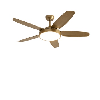 Ventilador Techo 40w Silencioso Ø132 Cm, Oro- Oro- Con Luz- Mando A Distancia, Create - Windlight Flat Dc