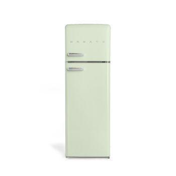 Frigorífico Retro 246l, Verde Pastel-plata, 550x615x1665 Mm, Create- Retro Fridge