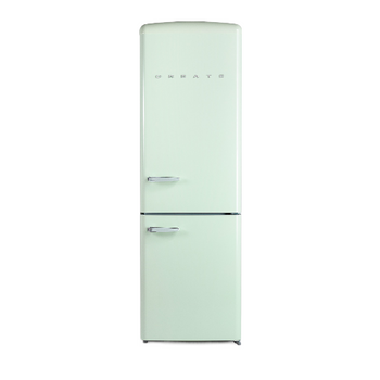 Frigorífico Retro 330l, Verde Pastel-plata, 600x744x1900mm, Create- Retro Fridge