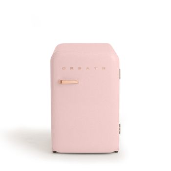 Frigorífico Retro 107l , Rosa Pastel-oro Rosa, 560x540x840 Mm, Create- Retro Fridge