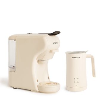 Pack Potts Cafetera Express Multicápsulas + Milk Frother Studio Espumador Calentador De Leche Y Chocolate - Create