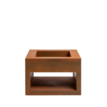 Brasero Exterior Cuadrado De Acero Corten, Create - Fire Pit Cube