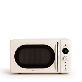 Microondas Grill Digital 900w, Blanco Roto, 26x26x25, Create - Microwave Retro