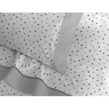 Juego De Sábanas Invierno Ivana Gris Franela 100% Algodón Para Cama De 180 Cm