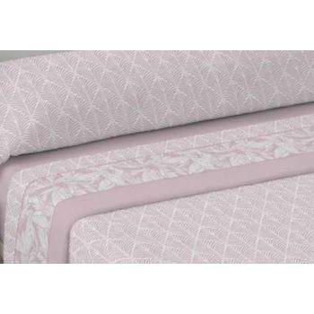 Juego De Sábanas Invierno Enio Rosa Palo Coralina 100% Poliéster Para Cama De 90 Cm