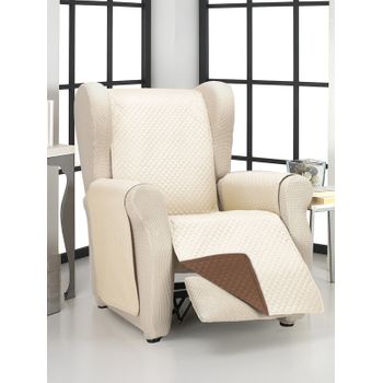 Valentia Home Cubre Sofá Reversible Rombo 1 Plaza Beige/marrón