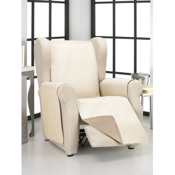 Valentia Home Cubre Sofá Reversible Rombo 1 Plaza Beige/cuero