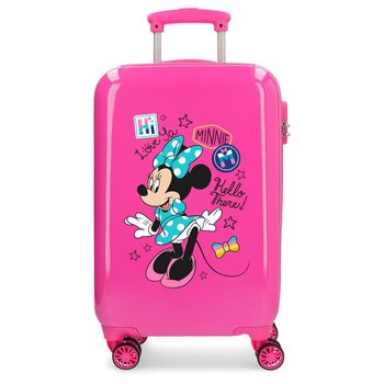 Maleta De Cabina Minnie Hi Love Rígida 55cm Rosa