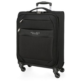 Maleta de viaje blanda extensible 56cm/66cm/76cm/86cm, 10kg/15kg/20kg/23kg,  de tela poliéster Pissa Negro