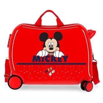 Maleta Infantil Happy Mickey Con Ruedas Multidireccionales