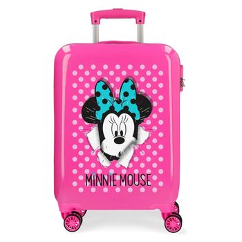 Maleta De Cabina Minnie Play All Day Rígida 55Cm Rosa Claro 4561721