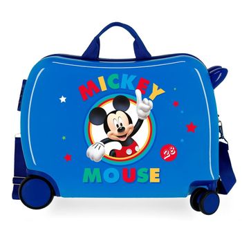 Maleta Infantil 2 Ruedas Multidireccionales Circle Mickey Azul