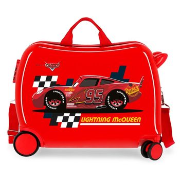 Maleta Infantil 2 Ruedas Multidireccionales Mcqueen Roja 50 Cm