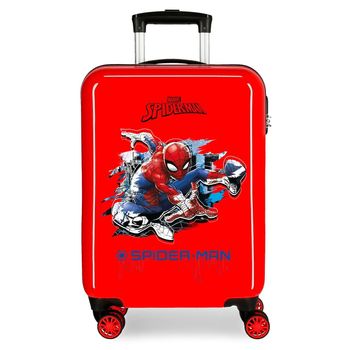 Maleta De Cabina Rígida Spiderman Roja 55 Cm