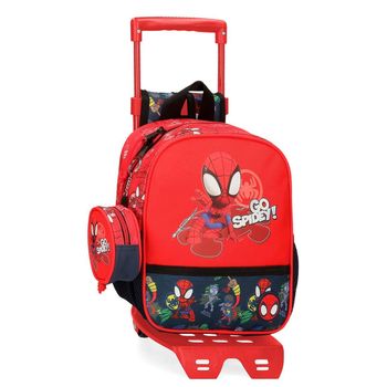 Mochila Escolar Spidey And Friends 40cm Con Carro con Ofertas en Carrefour