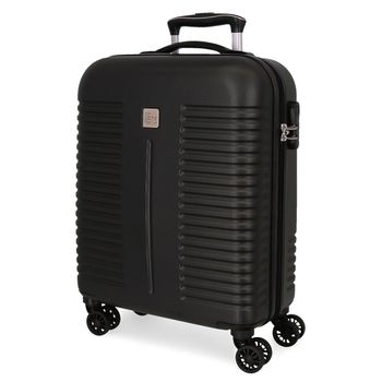 Maleta De Cabina Roll Road India Rígida 55cm Negro