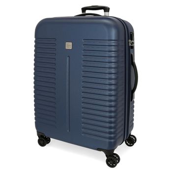 Maleta Mediana Roll Road India Rígida 70cm Azul Marino