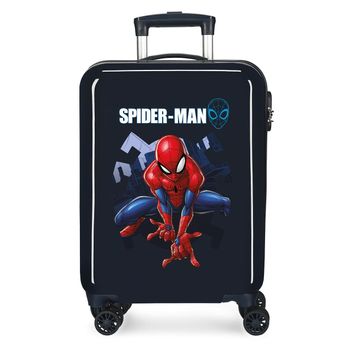 Maleta De Cabina Spiderman Action Rígida 55cm Azul