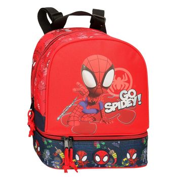 Mochila Go Spidey 28cm Con Portamerienda