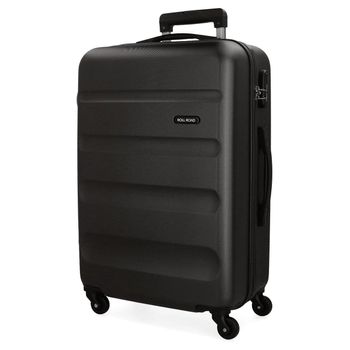 Maleta Grande Rígida 75cm Roll Road Flex Negro