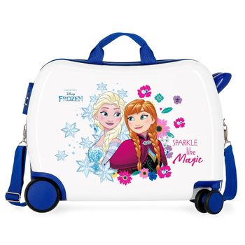 Maleta Infantil 2 Ruedas Multidireccionales Sparkle Frozen Azul