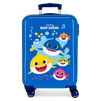 Maleta De Cabina Baby Shark Rígida 55cm Ocean Sharks