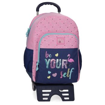 Mochila Escolar 44cm Con Carro Roll Road Be Yourself