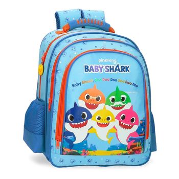 Mochila Escolar Baby Shark Doble Compartimento