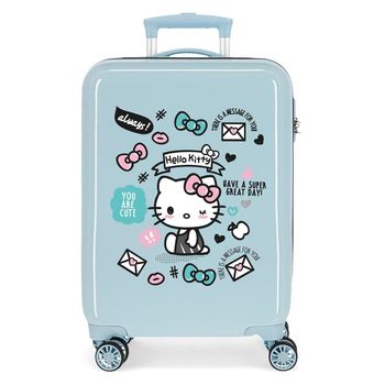 Maleta De Cabina Hello Kitty You Are Cute Rígida 55cm Azul Claro