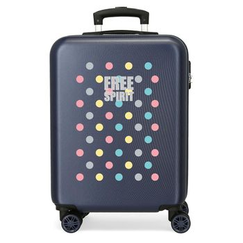 Maleta De Cabina Movom Free Dots Rígida Azul Marino 55cm