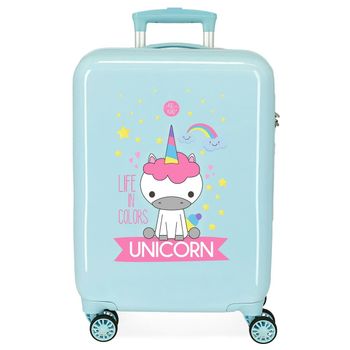 Maleta De Cabina Rígida Little Me Unicorn Turquesa