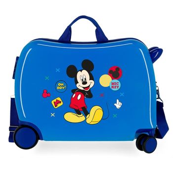 Maleta Infantil 2 Ruedas Multidireccionales Mickey Enjoy The Day Oh Boy Azul