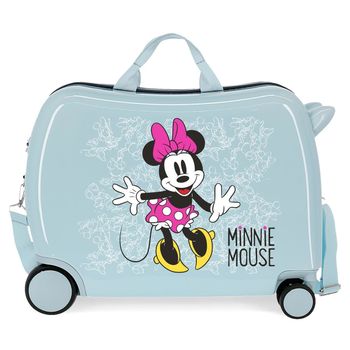 Maleta Infantil 2 Ruedas Multidireccionales Minnie Enjoy The Day Azul