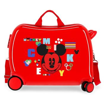 Maleta Infantil 2 Ruedas Multidireccionales Shape Shifter Mickey Rojo De 50 Cm