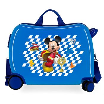 Maleta Infantil 2 Ruedas Multidireccionales Mickey Good Mood Azul