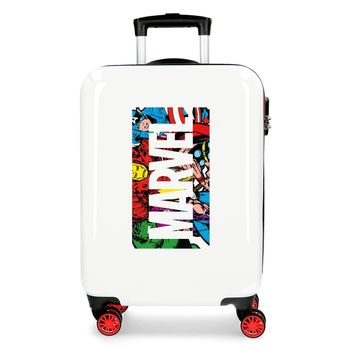 Maleta De Cabina Action Marvel Rígida 55cm Blanco